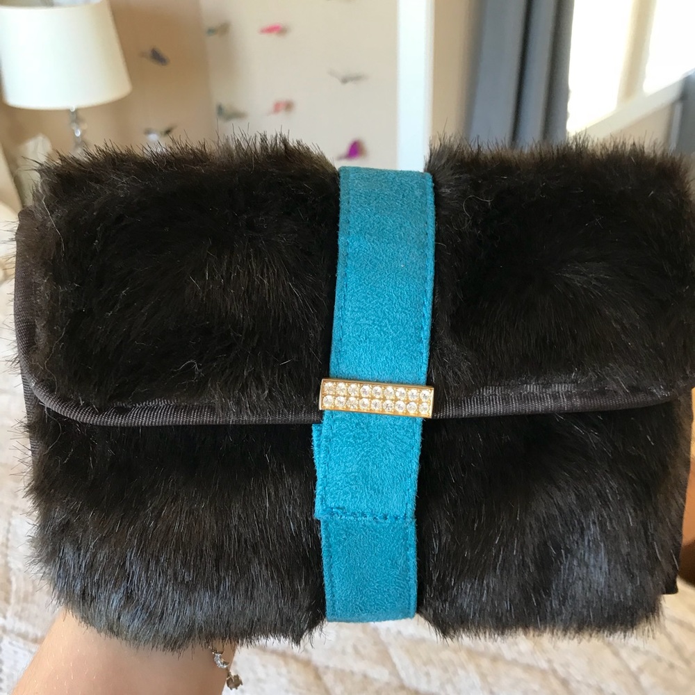 Stephanie Johnson fluffy clutch/cosmetic bag